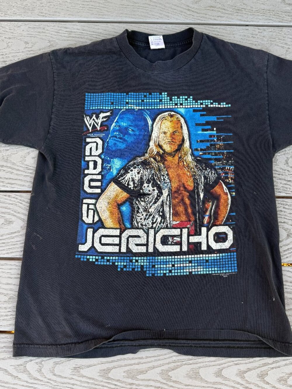 Vintage 2000 Y2K WWF Chris Jericho Raw is Jericho Black Shirt Large Alstyle